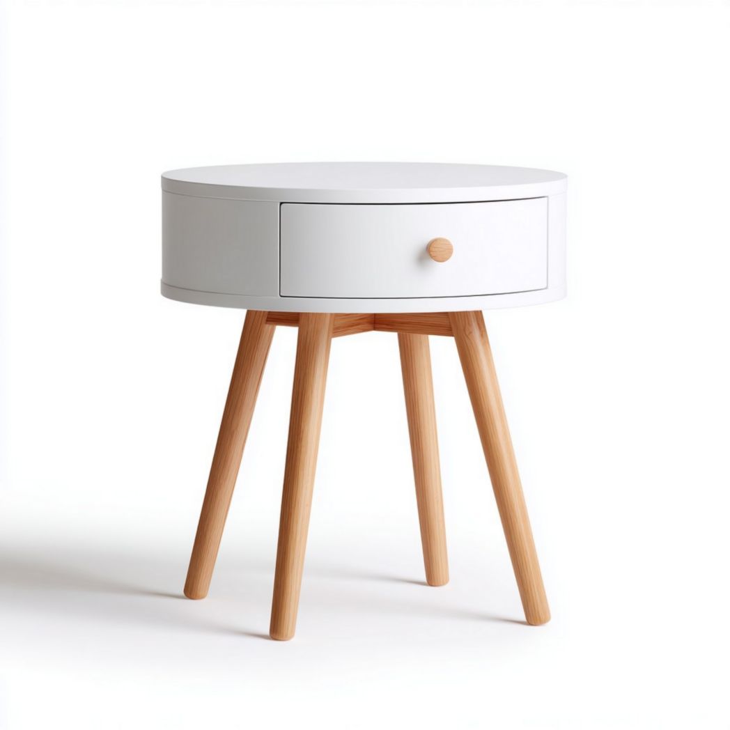 Bijzettafel van MDF voor de woonkamer met een lade - 50 x 50 x 55