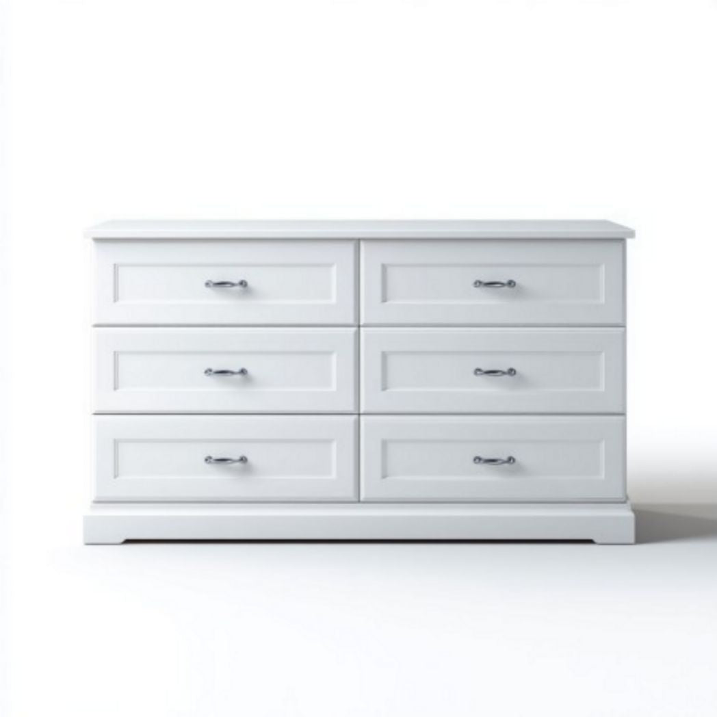 Dressoir van MDF voor de slaapkamer met zes lades - 150 x 50 x 80